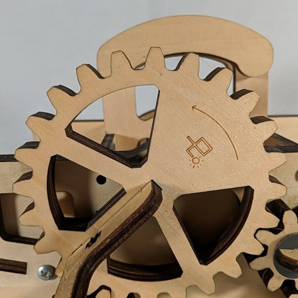 KiwiCo Card Shuffling Machine Shuffler Wood Kiwi Co Build your own RETIRED BUILT - Picture 6 of 9